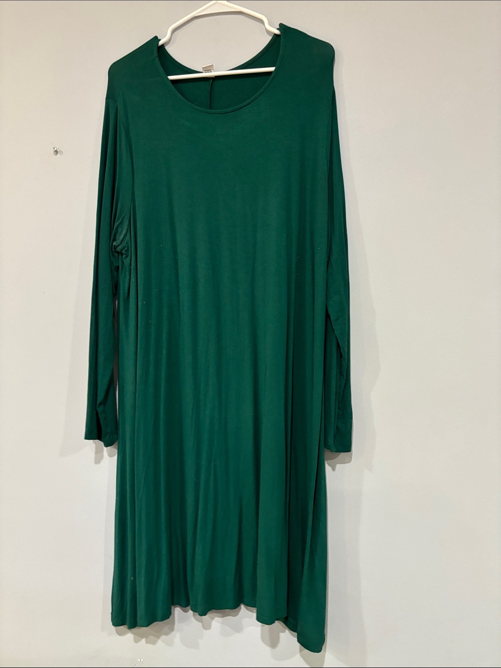 Old Navy Emerald Green Long Sleeve Swing Dress